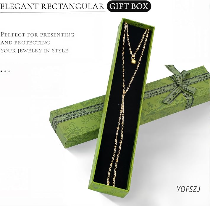 14K Gold Plated Y Necklace for Women – Dainty Lariat Long Pendant Chain, Layered Drop Necklace for V Neck Dress, Simple Sexy Cleavage Jewelry Gifts for Women