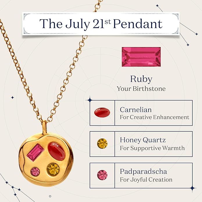 Birthdate 14k Gold Necklace for Women - 16-20in Adjustable 14 Karat Gold Chain with Lobster Clasp - Cadenas de Oro 14k Puro Para Mujer, Ladies Jewelry Birthstone