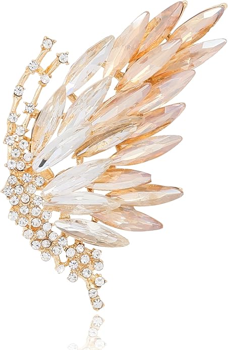 Butterfly Brooch Pins for Women Crystal Rhinestones Elegant Brooches Pins Wedding Jewelry Gift