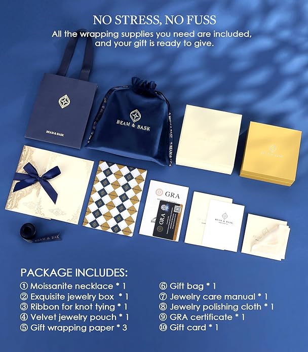 Beam & Bask 2-3 Ct Moissanite Heart Necklaces for Women, 18K Gold Plated Romantic Pendant for Anniversary Birthday, 925 Sterling Silver Jewelry for Wife Girlfriend Mom Her