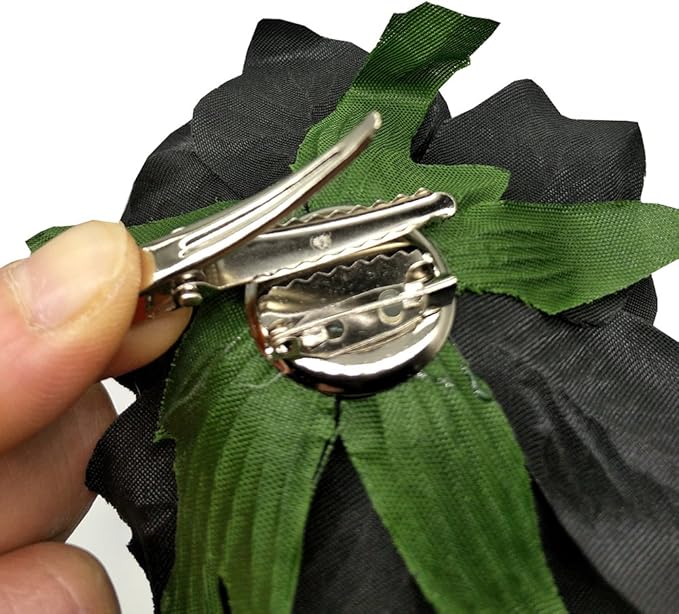 La Homein Sanrich 4pcs/Pack Fabric Rose Hair Flowers Clips Mexican Hair Flowers Hairpin Brooch Headpieces