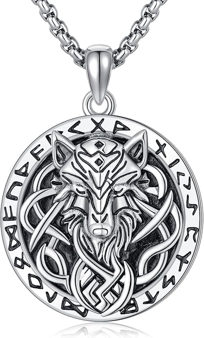 Taioiat viking Pendant Necklace for Men Nordic Celtic 925 Sterling Silver Vintage Mjolnir Jewelry Norse Vikings Gift for Women