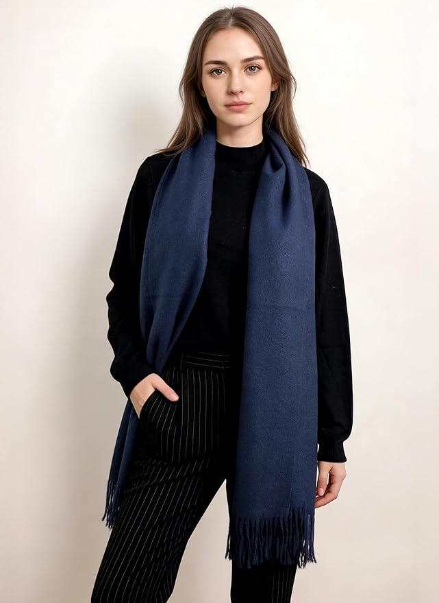 Achillea Warm Cashmere-Feel Winter Scarf – Pashmina Shawl Wrap, Blanket Scarf for Daily Wear, Travel & Cold Weather