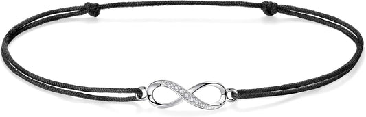 Infinity Anklet for Women Ladies ZENI Soft Skin-friendly Rope Ankle Bracelets Handmade 34cm Adjustable Love Friendship Summer Bracelet Gifts for Women
