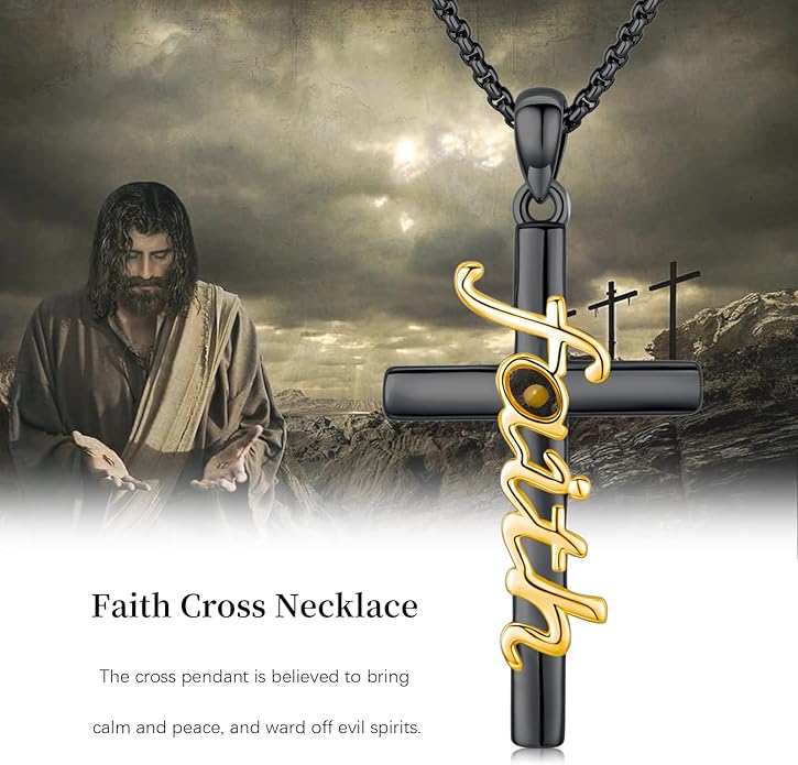 Midir&Etain Cross Necklace 925 Sterling Silver Celtic Christian Pendant Religious Protection Jewelry for Women Men