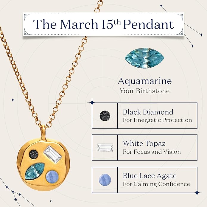 Birthdate 14k Gold Necklace for Women - 16-20in Adjustable 14 Karat Gold Chain with Lobster Clasp - Cadenas de Oro 14k Puro Para Mujer, Ladies Jewelry Birthstone