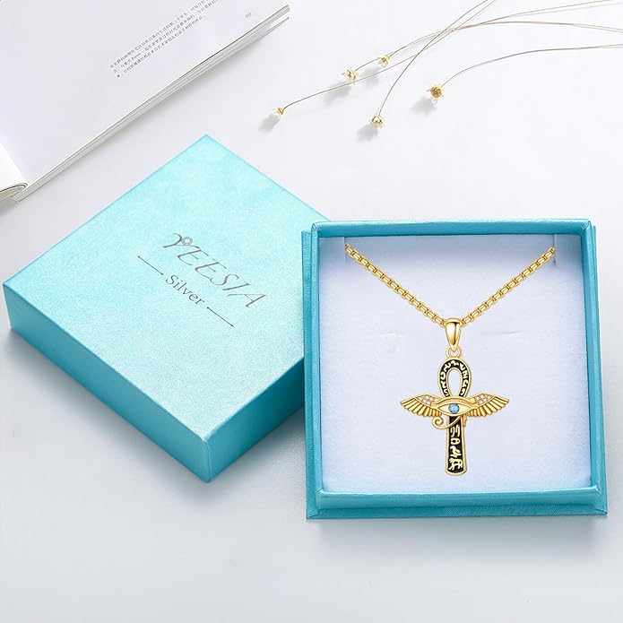 YEESIA Cross Necklace for Men Women 925 Sterling Silver Christian Pendant Religious Jewelry Gift for Men Women.