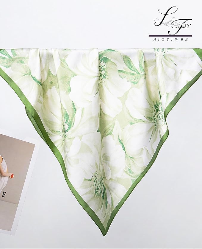Hioyiwse Satin Bandanas Head Scarf For Women Hair Scarves Accessories Lightweight Fashion Wrap Neck Silk Sleeping Headscarf
