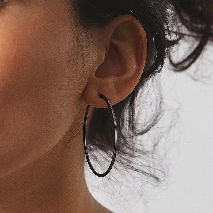Gacimy Gold Hoop Earrings for Women 14K Gold Plated, 925 Sterling Silver Post Hypoallergenic Earrings Hoops for Women