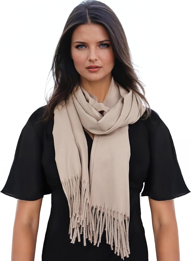 Ocomfly 100% Pashmina Scarf for Women - Premium Womens Scarves - Gift Boxed - Shawls or Wraps - Ultra Soft and Warm