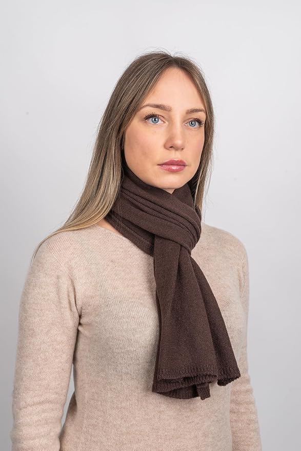 Dalle Piane Cashmere - 100% Cashmere Classic Scarf - Made in Italy - Neck Warmer (12" x 63") - Luxury Gift