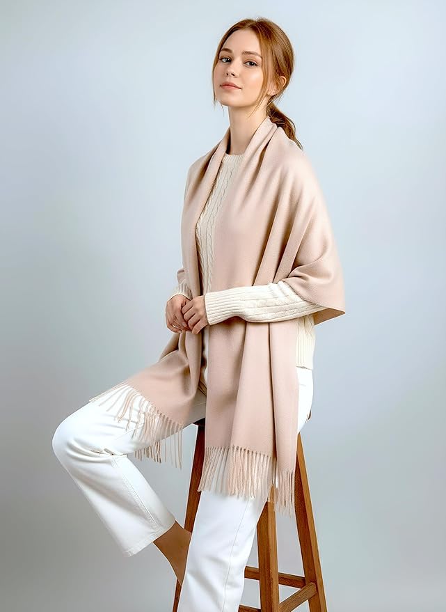 Achillea Warm Cashmere-Feel Winter Scarf – Pashmina Shawl Wrap, Blanket Scarf for Daily Wear, Travel & Cold Weather