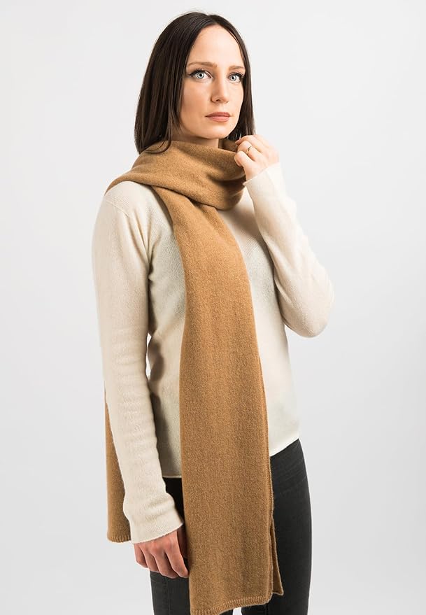 Dalle Piane Cashmere - 100% Cashmere Scarf - Made in Italy - Winter Neck Warmer (14" x 77") - Christmas Gift