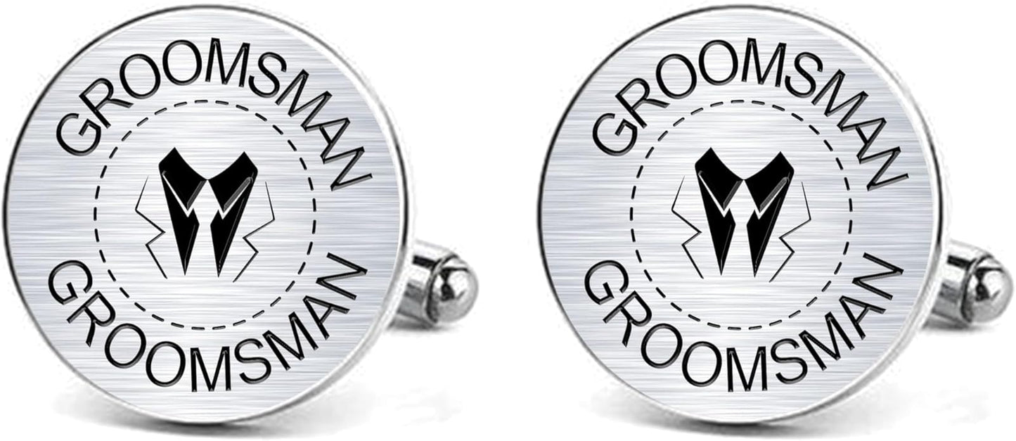 LADY & HOME Cufflinks for Men, Stainless Steel Tuxedo Shirt Cuff links with Gift Box, Gifts for Groom Groomsman Husband Father