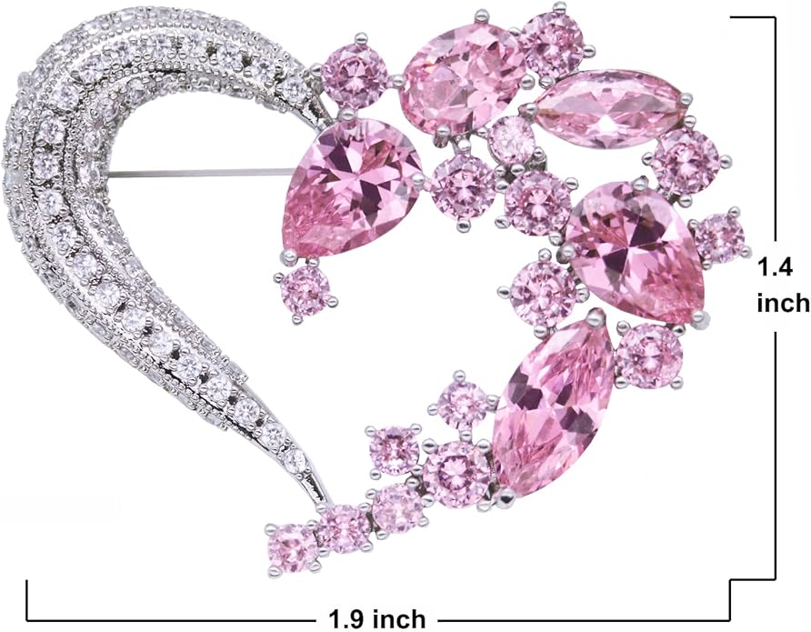 Brooch Pins for Women Girls Fashion Flower Crystal Rhinestone Pearl Jewelry