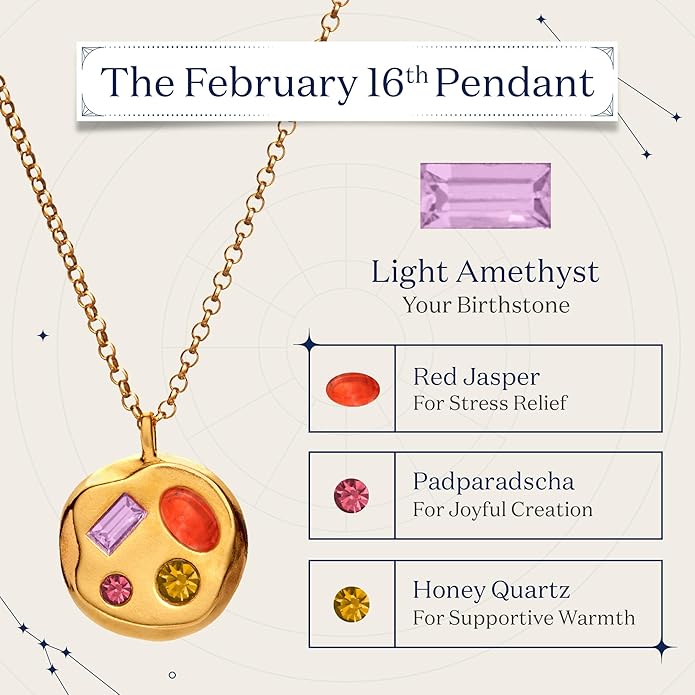 Birthdate 14k Gold Necklace for Women - 16-20in Adjustable 14 Karat Gold Chain with Lobster Clasp - Cadenas de Oro 14k Puro Para Mujer, Ladies Jewelry Birthstone
