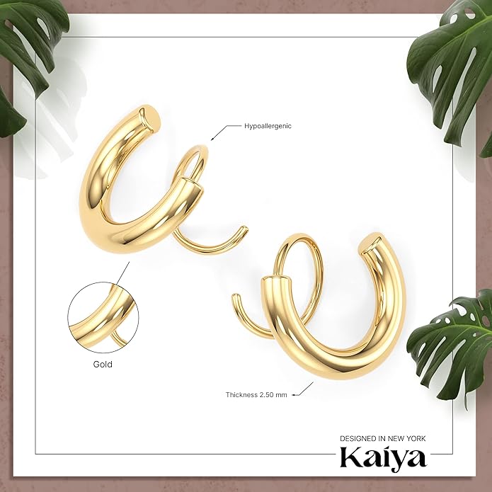 Spiral Hoop Twist Double Earrings - 14K Helix Spiral Earrings, Double Piercing Earrings, Faux Double Hoop Earrings, Tiny Twist Earrings for Women