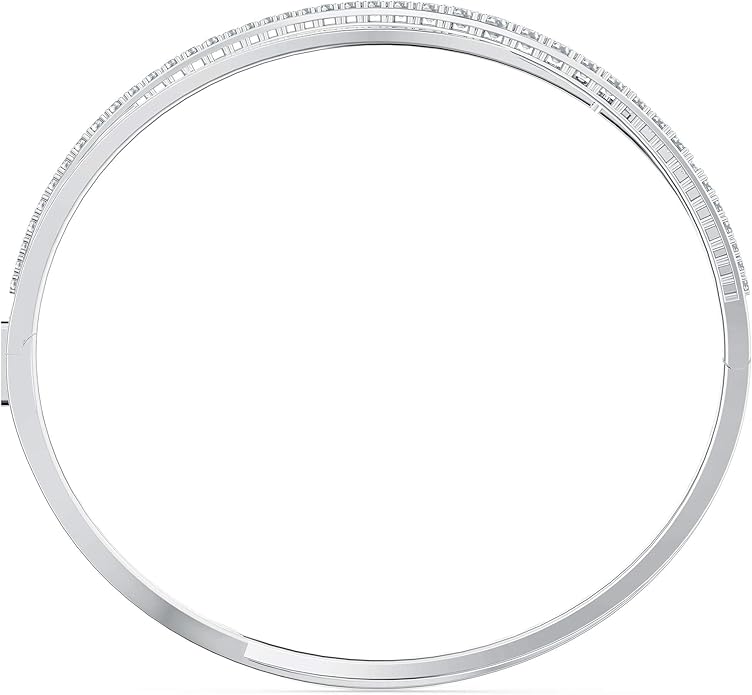 SWAROVSKI Twist Rows Crystal Bracelet Collection, Rhodium & Rose Gold Tone Finish, Clear Crystals