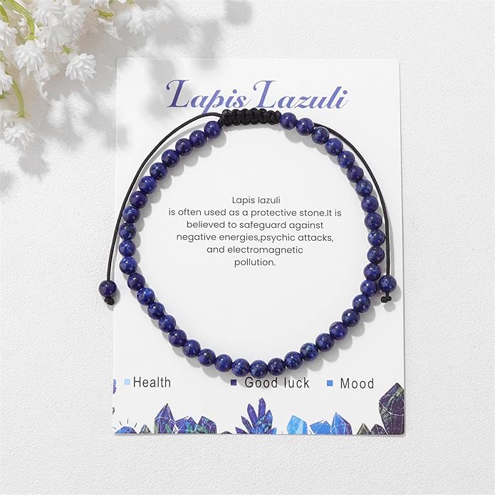 Lit Wall Crystal Anklets for Women Handmade Beach Boho Ankle Bracelet 4mm Adjustable Beaded Ankle Bracelet Waterproof Natural Stone Anklet Plus Size Anklets Gemstone Anklet Jewelry Gift for Her