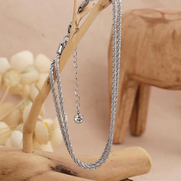 Jean Beau Gold Waterproof Ankle Bracelets for Women, Dainty Simple Non tarnish Foot Anklets Adjustable Summer Beach Jewelry Gifts