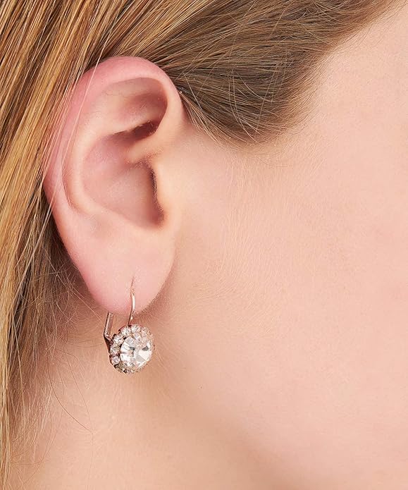 Brazel 18K Gold Plated Crystal Flower Earrings for Women