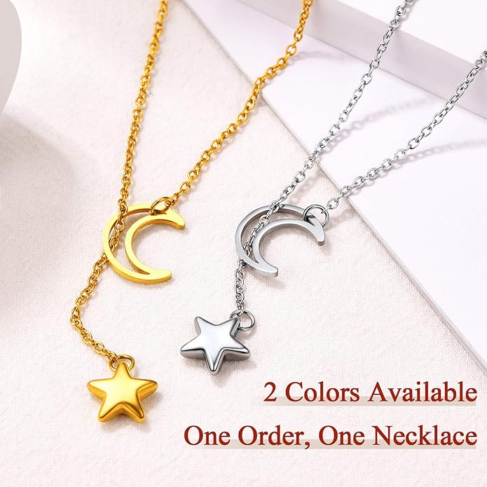 FOCALOOK Lariat Y-Necklaces | Long Necklaces for Women | Long Black Necklaces | Gold Necklaces for Women | Drop Heart Necklaces for Women | Front Adjustable Long Chain Necklace