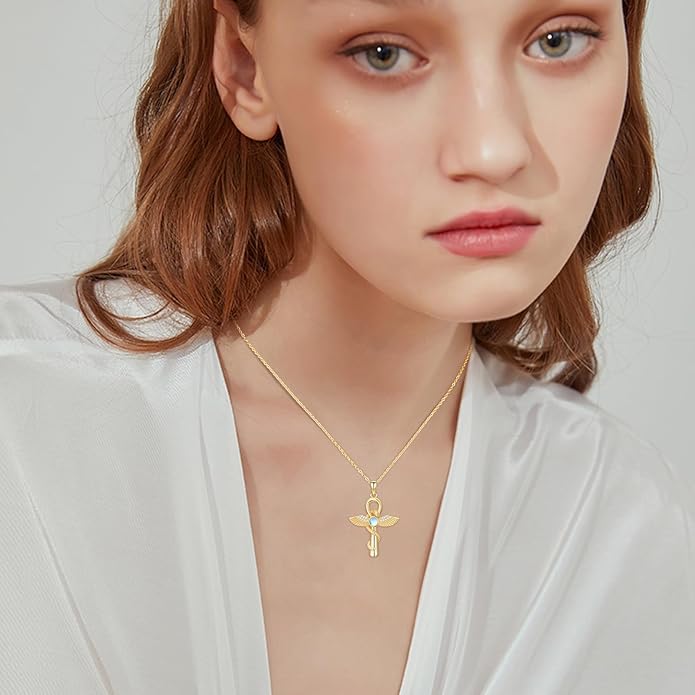YEESIA Cross Necklace for Men Women 925 Sterling Silver Christian Pendant Religious Jewelry Gift for Men Women.