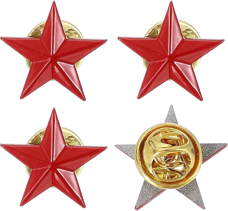 uxcell Star Lapel Pins, Award Pins Star Badge for Men Women Backpacks Hats Jackets Costume Accessories