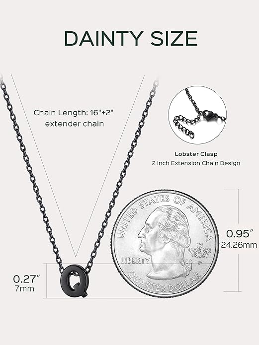 ChicSilver 925 Sterling Silver Initial Necklace for Women Dainty Letter Jewelry Personalized Gift