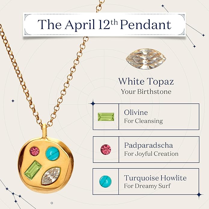 Birthdate 14k Gold Necklace for Women - 16-20in Adjustable 14 Karat Gold Chain with Lobster Clasp - Cadenas de Oro 14k Puro Para Mujer, Ladies Jewelry Birthstone