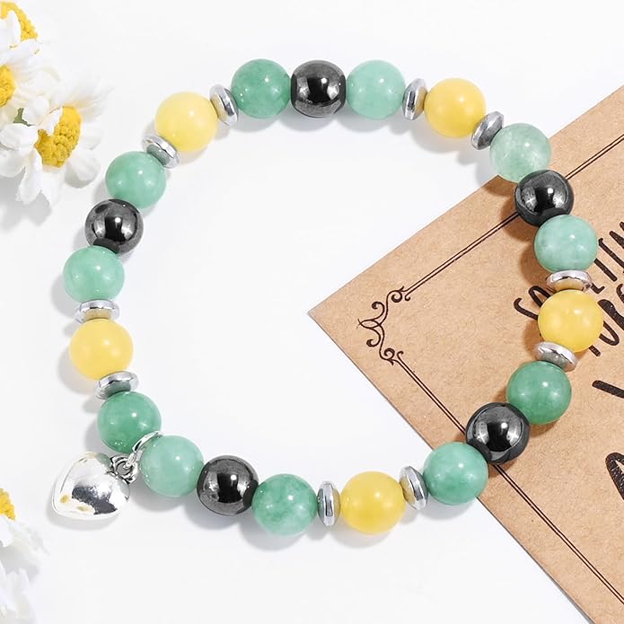 VIBILIA Cross Beaded Bracelets for Women, Inspirational Natural Heart Religious Bracelets for Women, Birthday Christian Gifts for Women on Thanksgiving Christmas Gifts