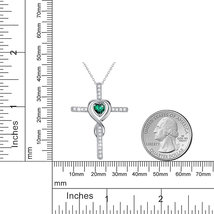 Dorella Love Infinity Christmas Jewelry for Women Birthday Gifts Wife Mom December January Birthstones Blue Topaz Garnet and More Stones Jewelry 925 Sterling Silver