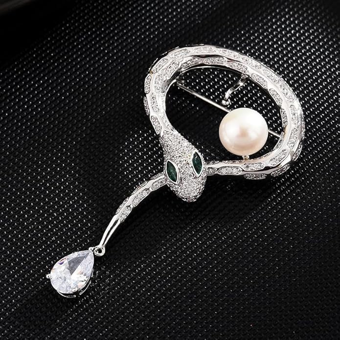 UNVAK Animal Brooches for Women Pearl Rhinestones Animal Brooch Pin Cute Animal Jewelry Gift for Wife Mom Girlfriends