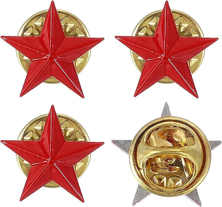 uxcell Star Lapel Pins, Award Pins Star Badge for Men Women Backpacks Hats Jackets Costume Accessories Celebration
