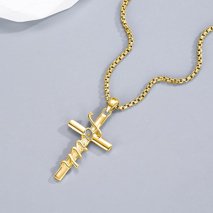 Midir&Etain Cross Necklace 925 Sterling Silver Celtic Christian Pendant Religious Protection Jewelry for Women Men