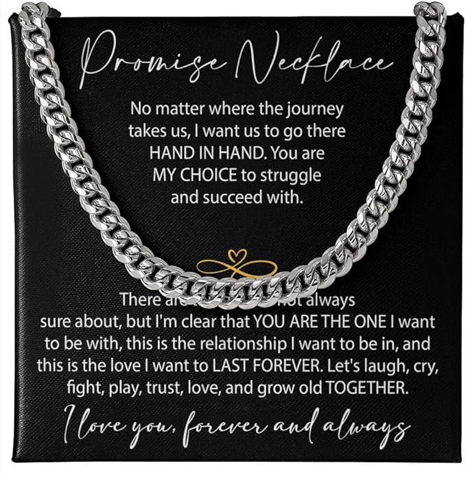 VIRAGIL To My Man Necklace Chain for Men, Silver Stainless Steel Chain Jewelry, Romantic Gift from Partner for Birthday Valentine or Everyday Wear with Meaning
