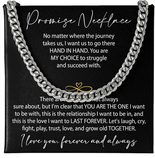 VIRAGIL To My Man Necklace Chain for Men, Silver Stainless Steel Chain Jewelry, Romantic Gift from Partner for Birthday Valentine or Everyday Wear with Meaning