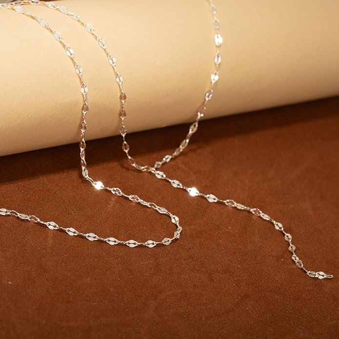 Lariat Necklace for Women, Dainty 14K Gold/Silver Plated Long Necklaces for Women Trendy Simple Layered Y-Shaped Drop Pendant Necklace Adjustable Gold Jewelry Gifts For Her Christmas Stocking Stuffer