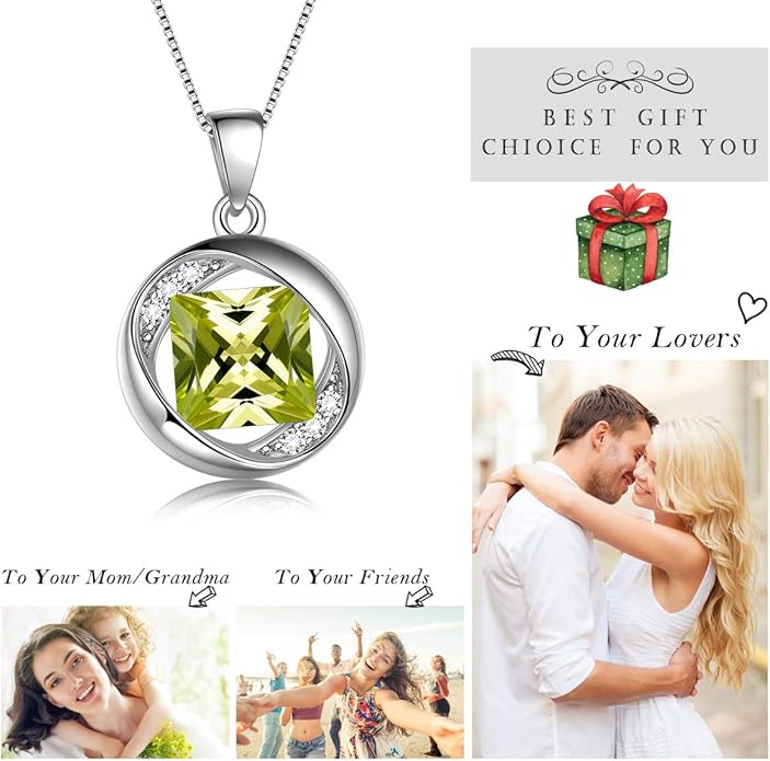 Aurora Tears 925 Sterling Silver 12 Birthstones Necklace/Earring/Ring/Bracelet Women Birthstone Pendant Crystal Fashion Birthday Jewelry Christmas Gift for Girls Women