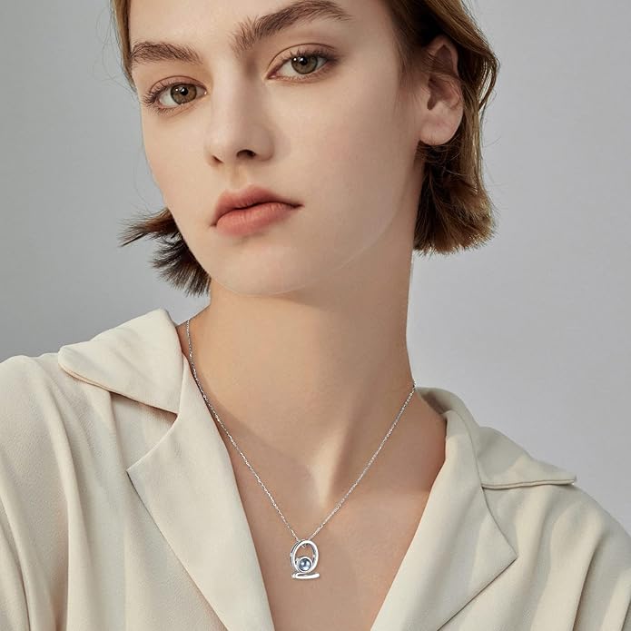 Custom4U Personalized Initial Picture Necklace for Women, Projection Necklace with Picture Inside, Gold/Silver Letter Pendant Necklace, Custom Photo Gifts for Mom Wife Birthday Valentines