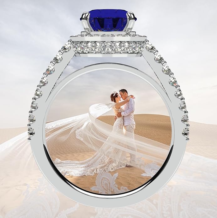 NANA Jewels Sterling Silver Engagement Rings for Women - Choose Simulated Morganite, Citrine, Aquamarine & More