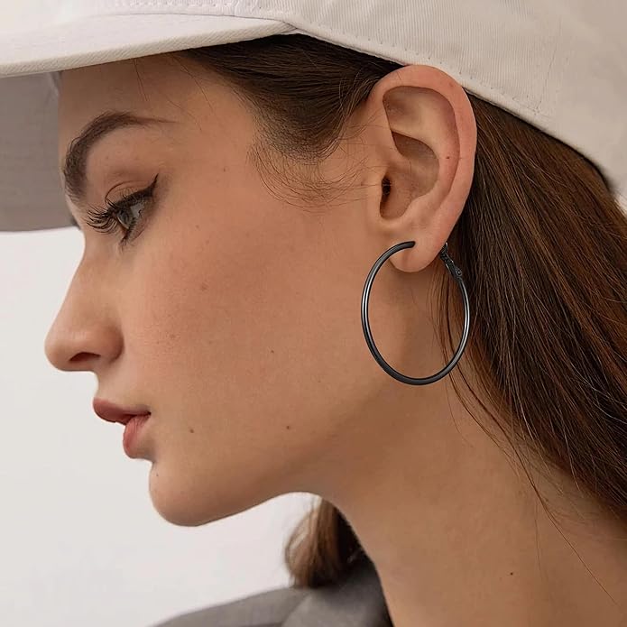 Gacimy Gold Hoop Earrings for Women 14K Gold Plated, 925 Sterling Silver Post Hypoallergenic Earrings Hoops for Women