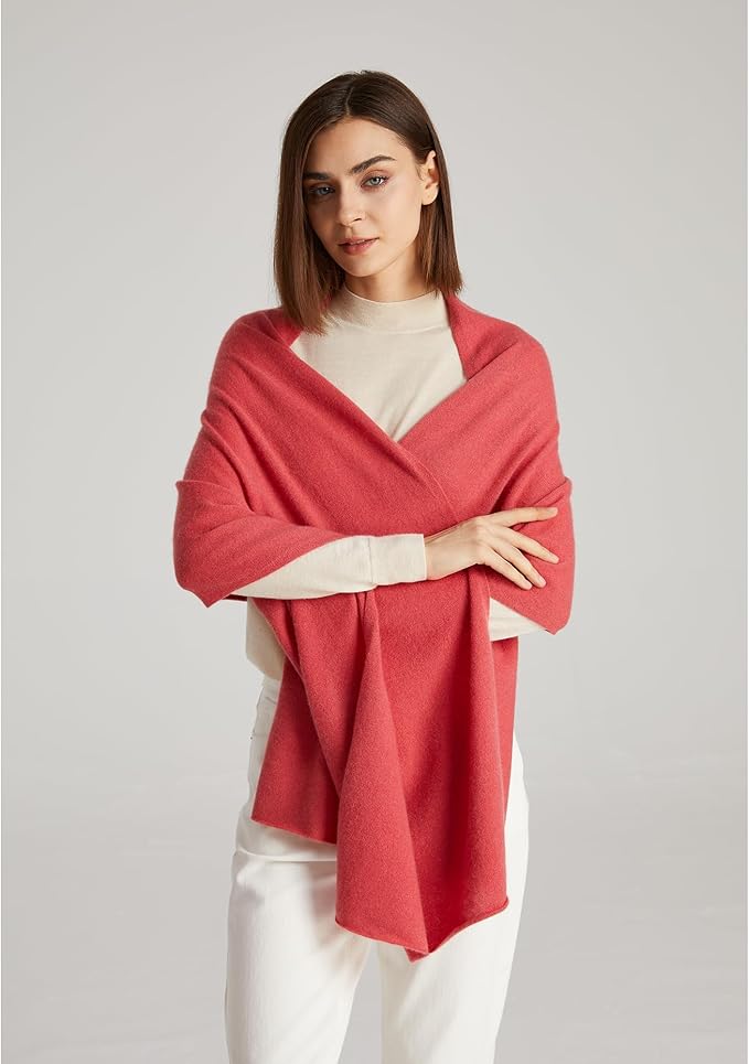 GreenMount Women's Cashmere Shawls 100% Cashmere Knit Soft Warm Winter Extra Large Scarf for Women Plant Dyeing
