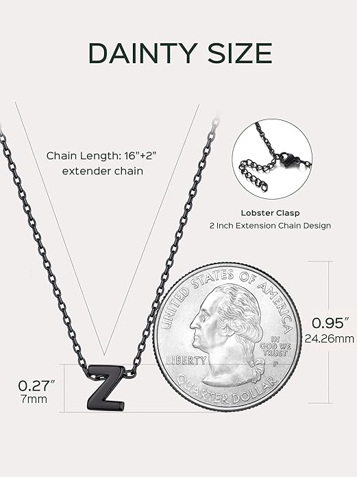 ChicSilver 925 Sterling Silver Initial Necklace for Women Dainty Letter Jewelry Personalized Gift