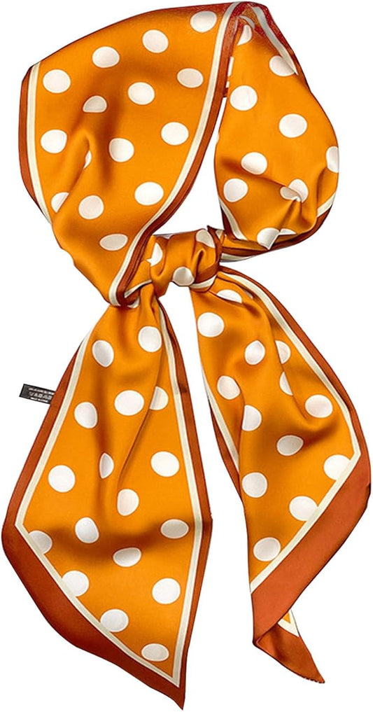 kcctoo 59" Mulberry Silk Like Head Scarf Women's Fashion Square Neck Satin Scarfs for Bag Hair Scarves Gift 59 * 5.9”