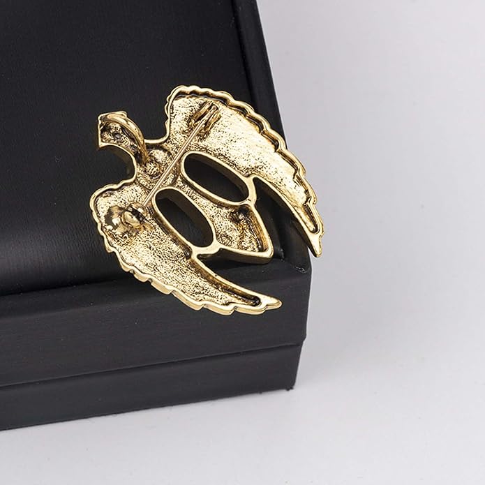 HETICA Vintage Animal Dragon Skull Wolf Crown Lion Brooch for Men Women Suit Tie Dress Lapel Pin Fashion Jewelry