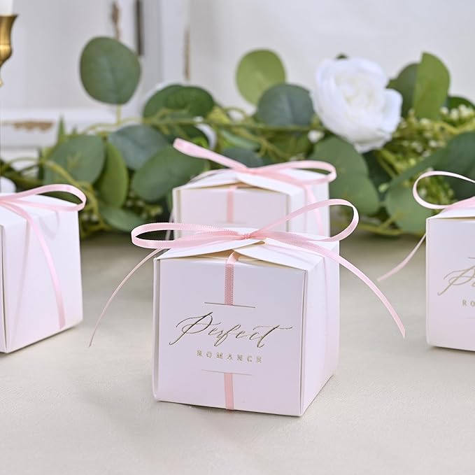 LEEQE Double Face Lt.Pink Satin Thin Ribbon 1/8 inch X 50 Yards Polyester Lt.Pink Ribbon for Gift Wrapping Very Suitable for Weddings Party Hair Bow Invitation Decorations and More