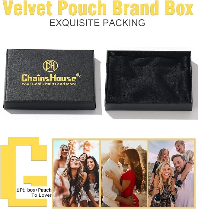 ChainsHouse Stainless Steel Cable Chain Necklaces for Men Women, 3mm/5mm/7mm/9mm/12mm 18K Gold/Black Plated Mens Cable Link Chains, 18"-30" Length - Send Gift Box