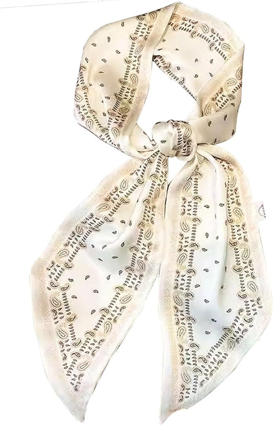 kcctoo 59" Mulberry Silk Like Head Scarf Women's Fashion Square Neck Satin Scarfs for Bag Hair Scarves Gift 59 * 5.9”