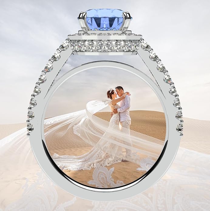 NANA Jewels Sterling Silver Engagement Rings for Women - Choose Simulated Morganite, Citrine, Aquamarine & More